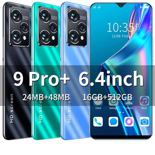 工廠直銷9 Pro 6.4寸水滴屏安卓爆款，跨境外貿(mào)智能手機(jī)的超值之選